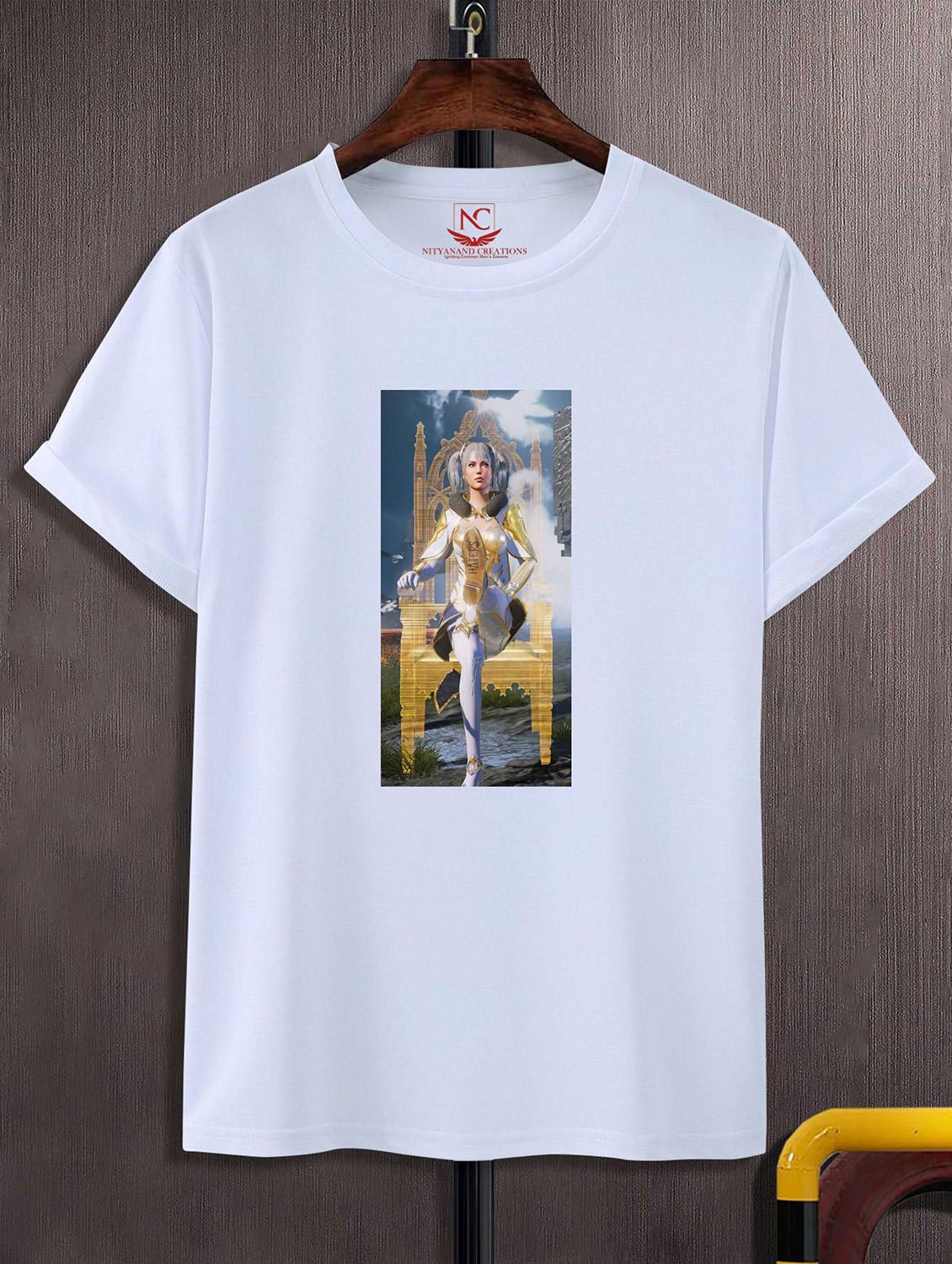 unisex white graphic printed t-shirt - 20823970 - Zoom Image - 0