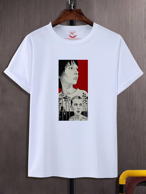 unisex white graphic printed t-shirt - 20823972 -  Standard Image - 0