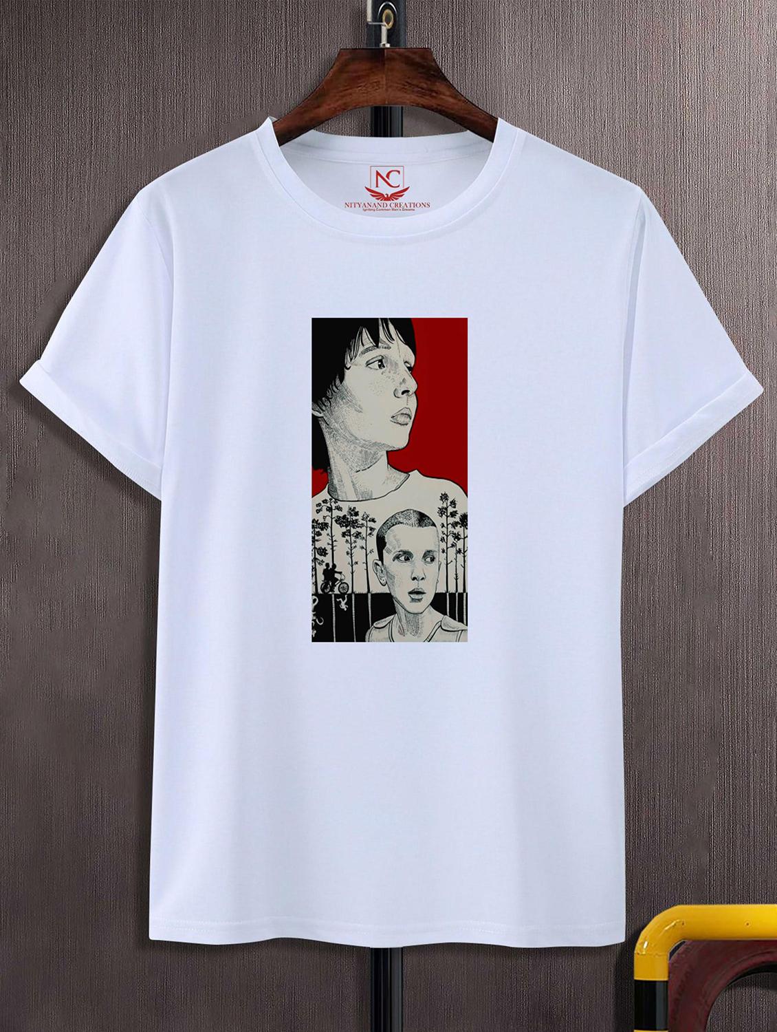 unisex white graphic printed t-shirt - 20823972 -  Zoom Image - 0