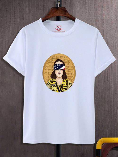unisex white graphic printed t-shirt - 20823974 - Standard Image - 0