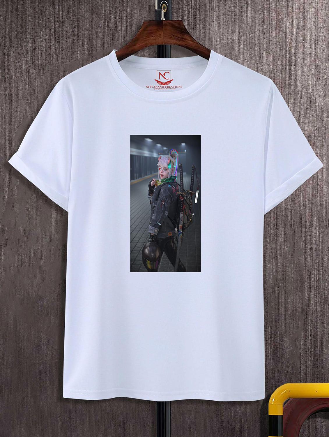 unisex white graphic printed t-shirt - 20823976 -  Zoom Image - 0