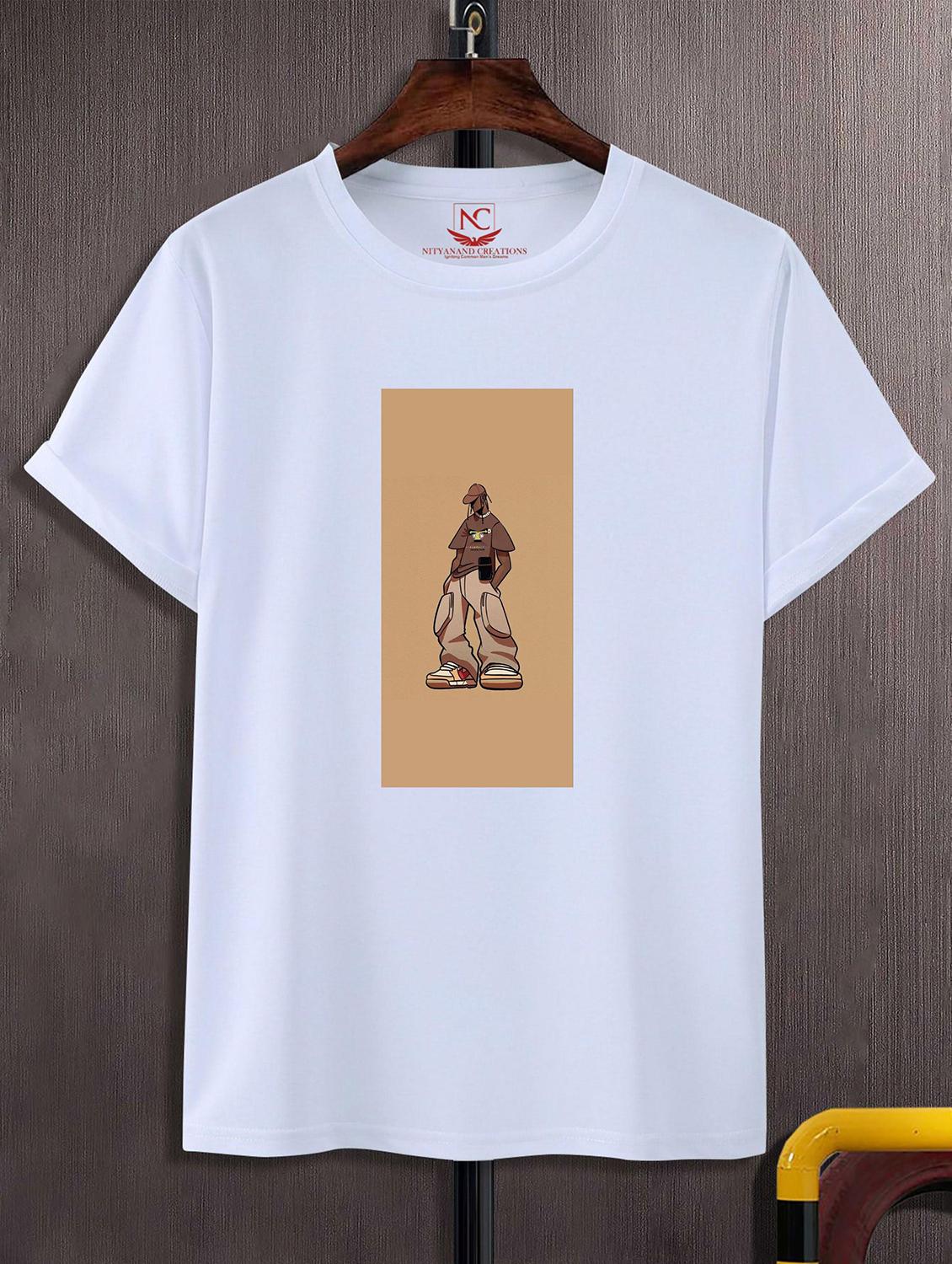 unisex white graphic printed t-shirt - 20823978 - Zoom Image - 0