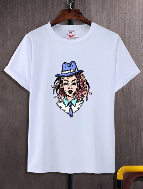 unisex white graphic printed t-shirt - 20823983 - Standard Image - 0
