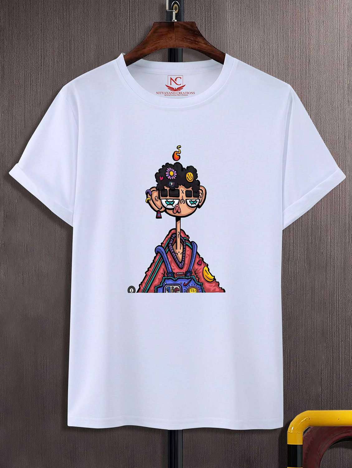 unisex white graphic printed t-shirt - 20823984 - Zoom Image - 0