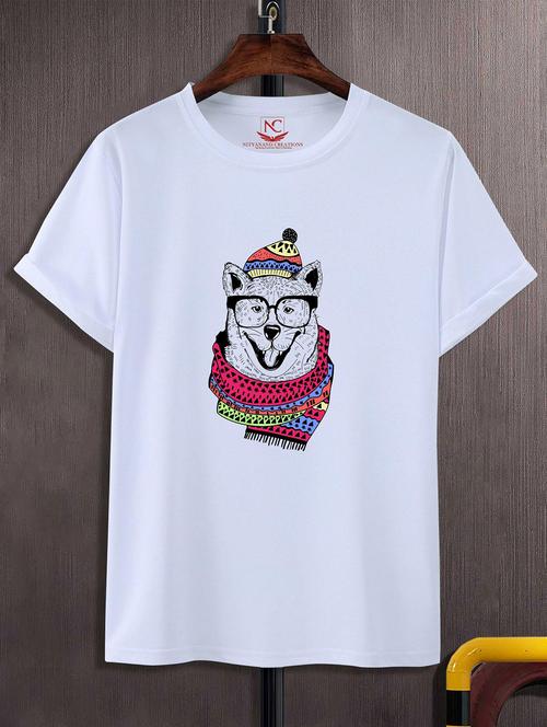 unisex white graphic printed t-shirt - 20823989 - Standard Image - 0