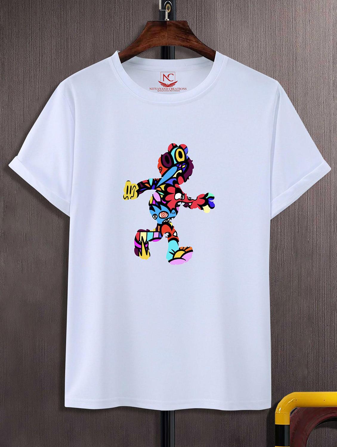 unisex white graphic printed t-shirt - 20823992 -  Zoom Image - 0