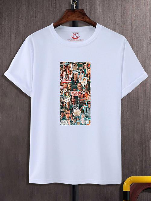 unisex white graphic printed t-shirt - 20823998 - Standard Image - 0