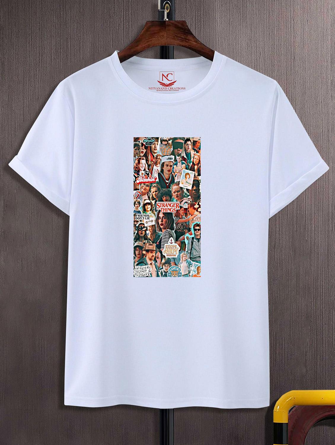 unisex white graphic printed t-shirt - 20823998 - Zoom Image - 0
