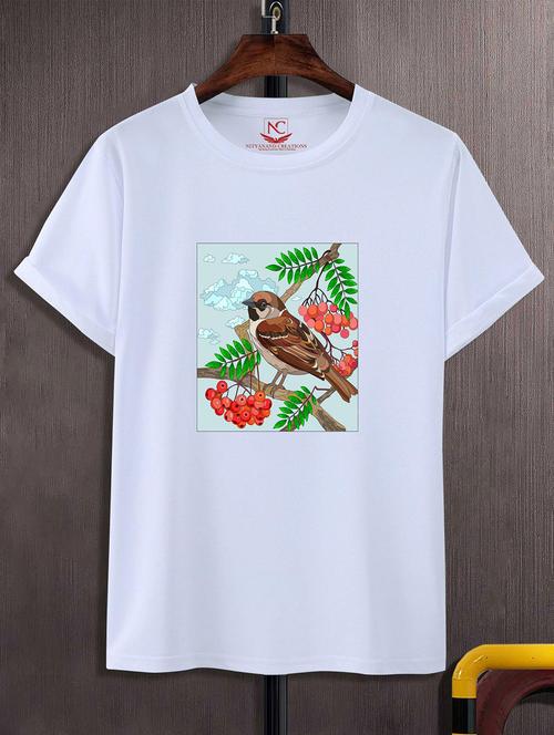 unisex white graphic printed t-shirt - 20823999 - Standard Image - 0