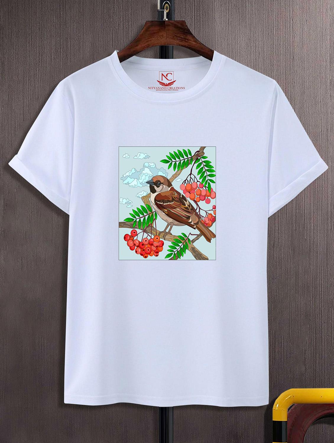 unisex white graphic printed t-shirt - 20823999 - Zoom Image - 0