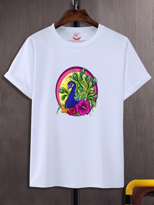 unisex white graphic printed t-shirt - 20824000 - Standard Image - 0
