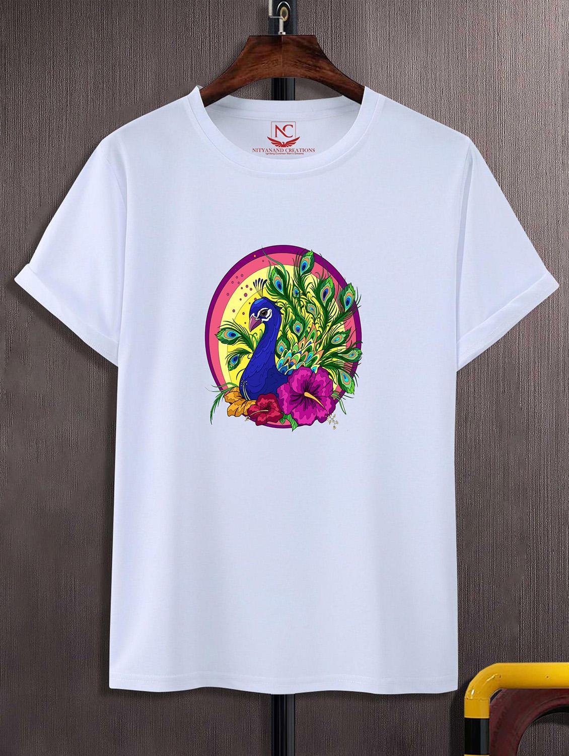 unisex white graphic printed t-shirt - 20824000 - Zoom Image - 0