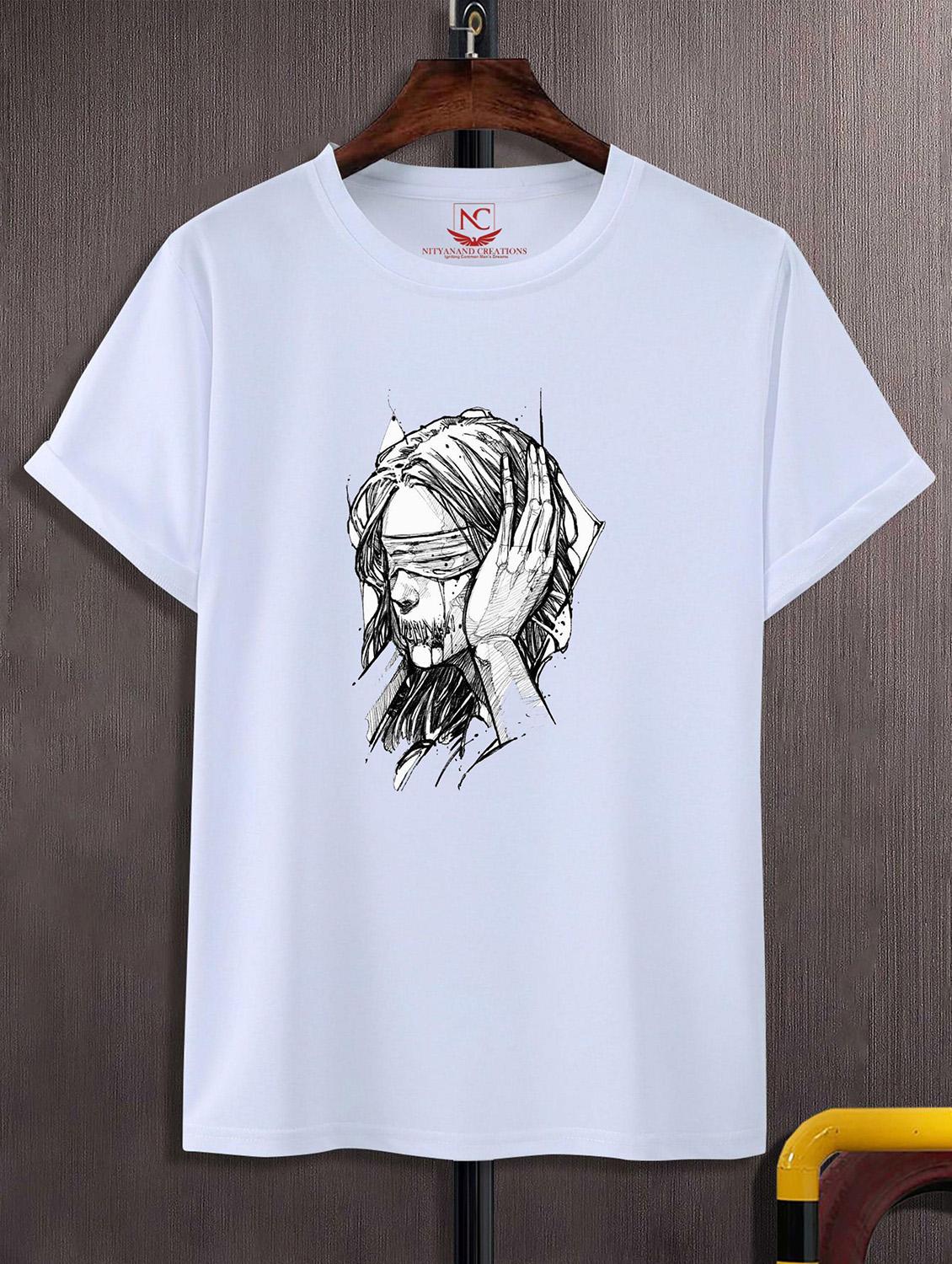 unisex white graphic printed t-shirt - 20824001 - Zoom Image - 0