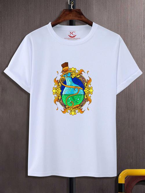 unisex white graphic printed t-shirt - 20824006 -  Standard Image - 0