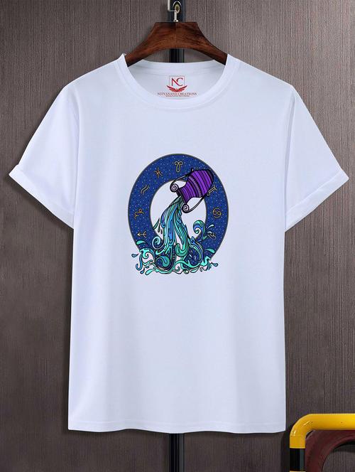 unisex white graphic printed t-shirt - 20824010 - Standard Image - 0