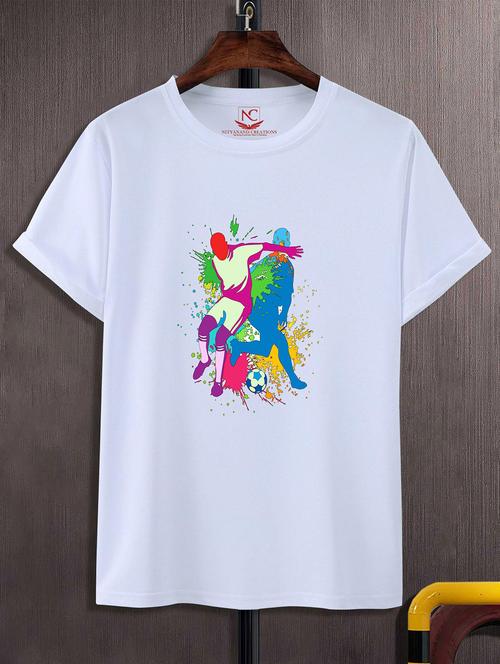 unisex white graphic printed t-shirt - 20824018 -  Standard Image - 0