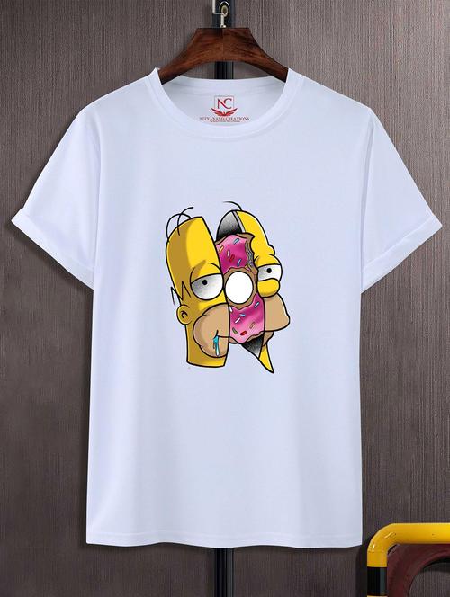 unisex white graphic printed t-shirt - 20824020 - Standard Image - 0