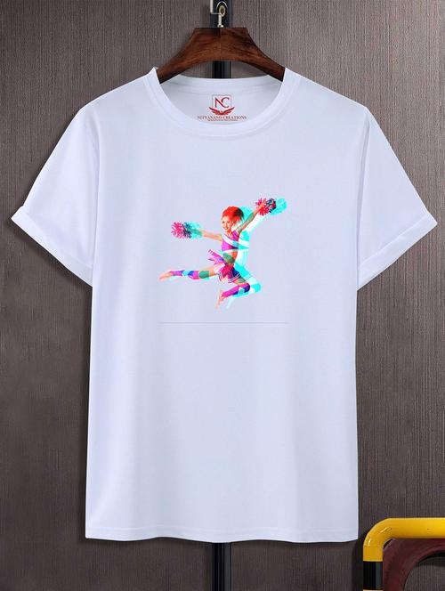 unisex white graphic printed t-shirt - 20824029 - Standard Image - 0