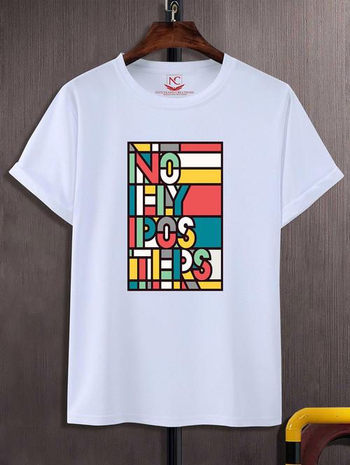 unisex white graphic printed t-shirt - 20824030 -  Standard Image - 0