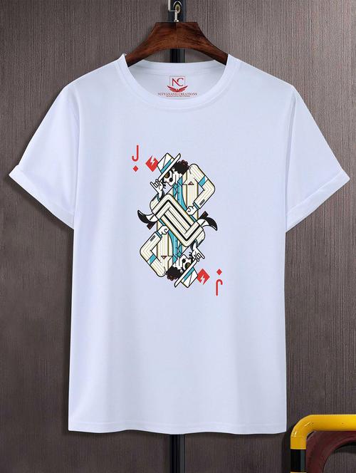 unisex white graphic printed t-shirt - 20824031 -  Standard Image - 0