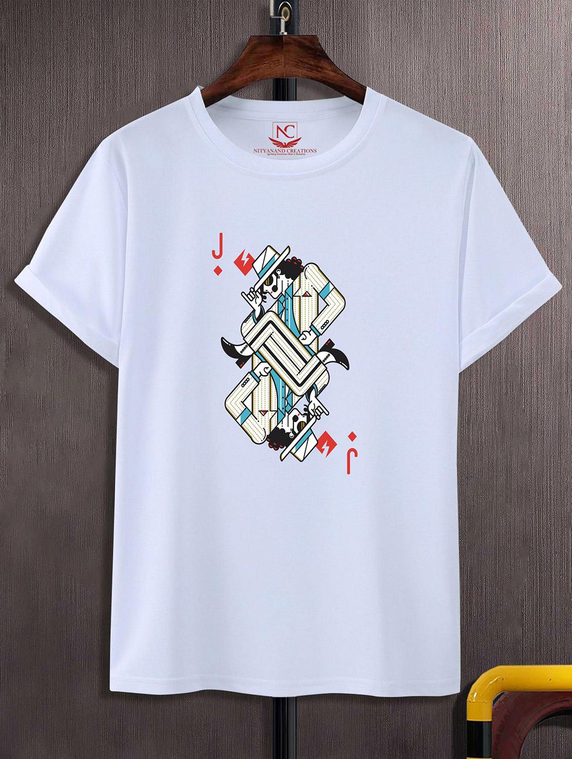 unisex white graphic printed t-shirt - 20824031 -  Zoom Image - 0