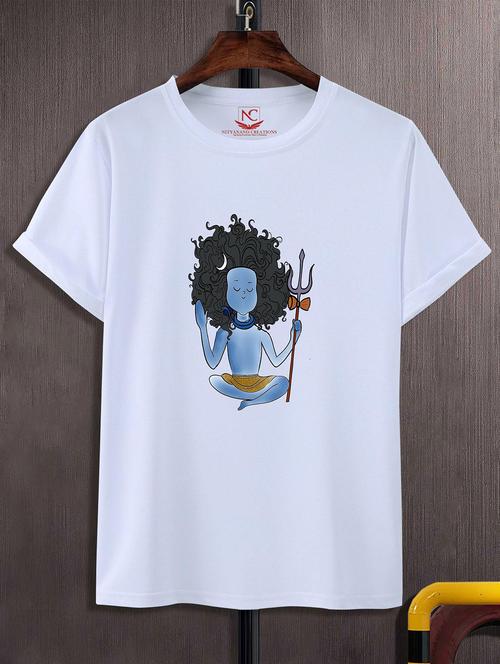 unisex white graphic printed t-shirt - 20824032 - Standard Image - 0