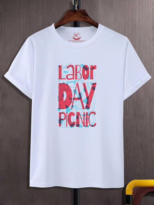unisex white graphic printed t-shirt - 20824041 -  Standard Image - 0
