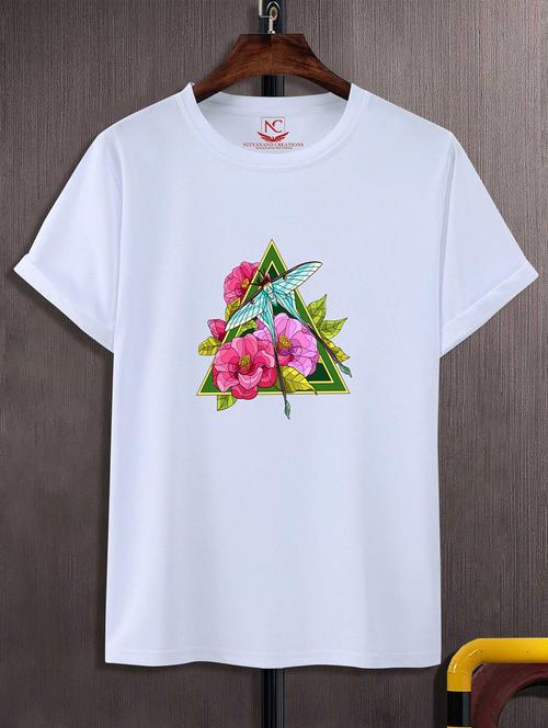 unisex white graphic printed t-shirt - 20824045 - Standard Image - 0