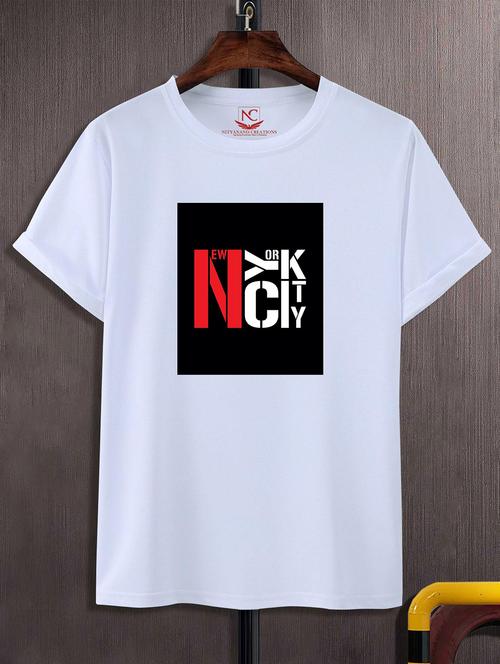 unisex white graphic printed t-shirt - 20824048 - Standard Image - 0