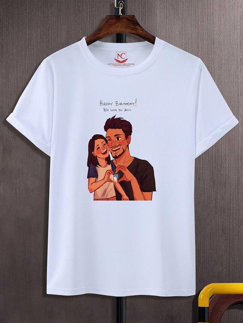 unisex white graphic printed t-shirt - 20824052 - Standard Image - 0