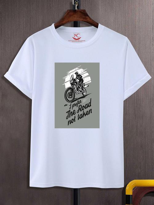 unisex white graphic printed t-shirt - 20824071 -  Standard Image - 0