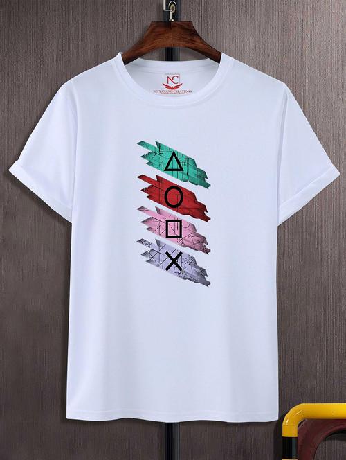 unisex white graphic printed t-shirt - 20824088 -  Standard Image - 0