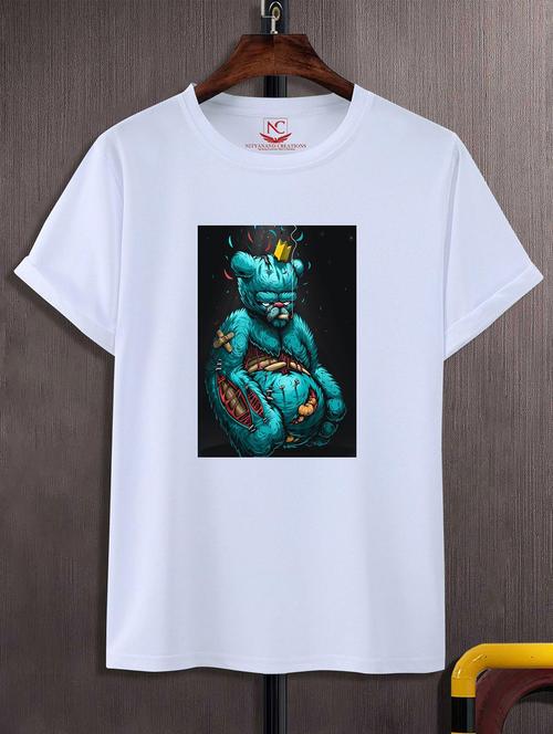 unisex white graphic printed t-shirt - 20824095 -  Standard Image - 0