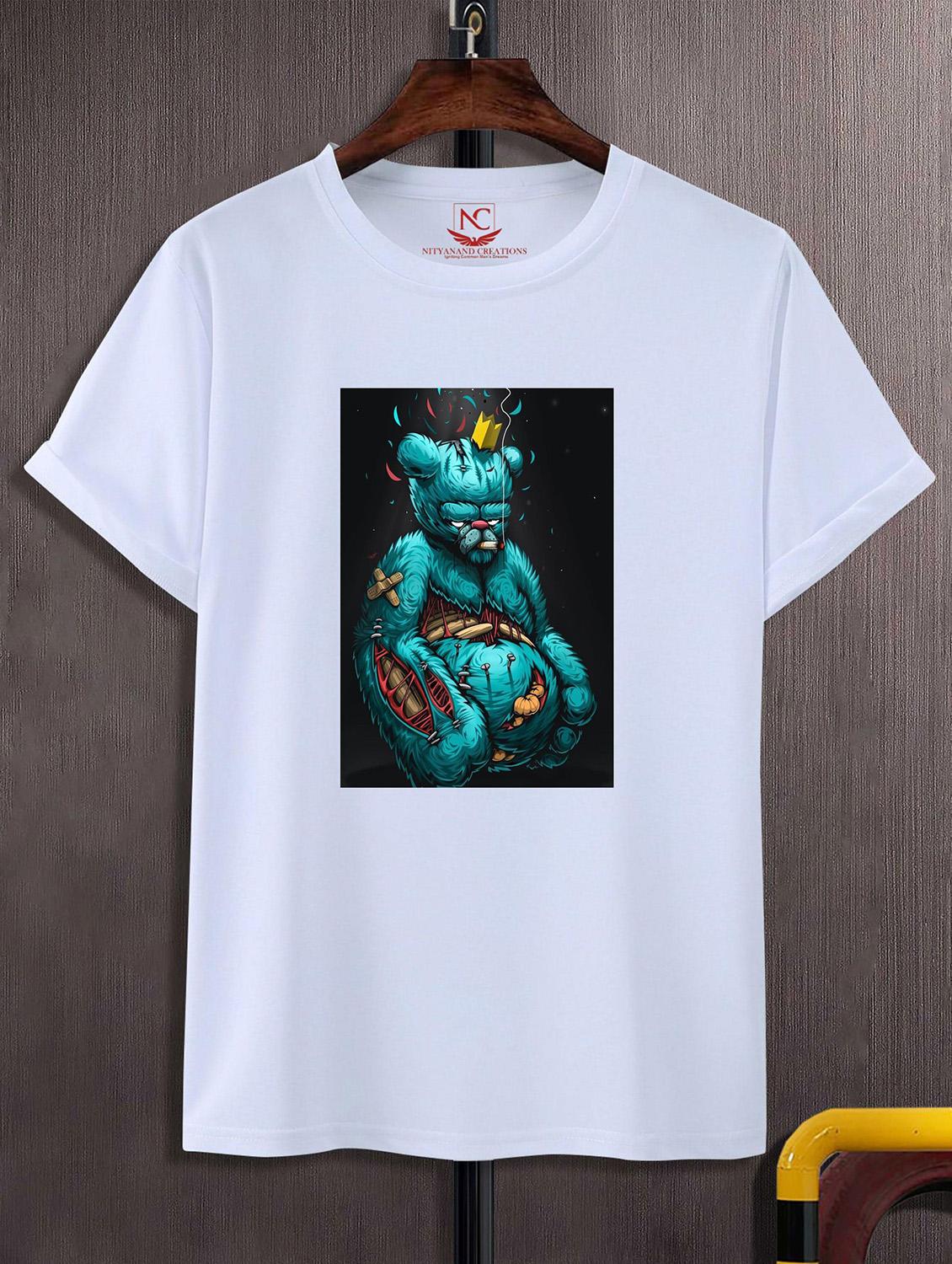unisex white graphic printed t-shirt - 20824095 -  Zoom Image - 0
