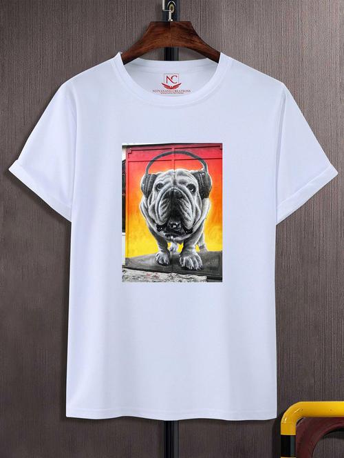 unisex white graphic printed t-shirt - 20824099 - Standard Image - 0