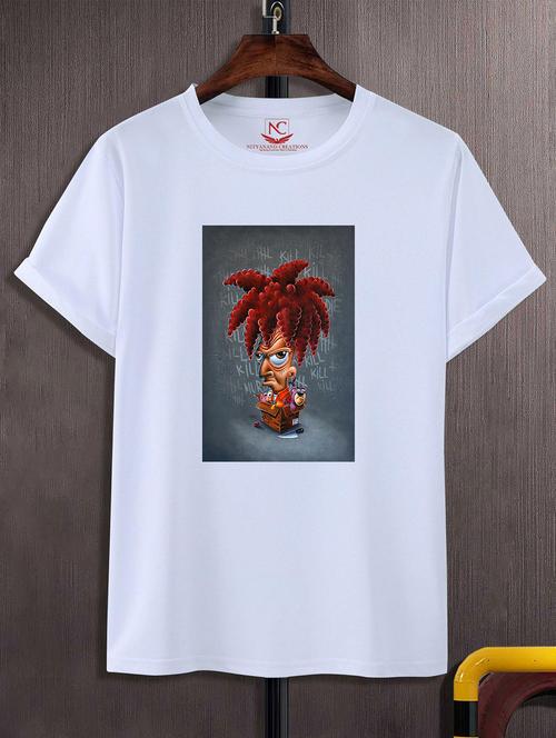 unisex white graphic printed t-shirt - 20824101 - Standard Image - 0