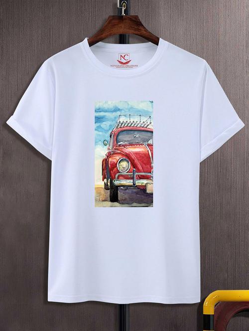 unisex white graphic printed t-shirt - 20824104 -  Standard Image - 0