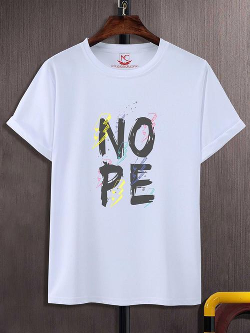 unisex white graphic printed t-shirt - 20824110 -  Standard Image - 0