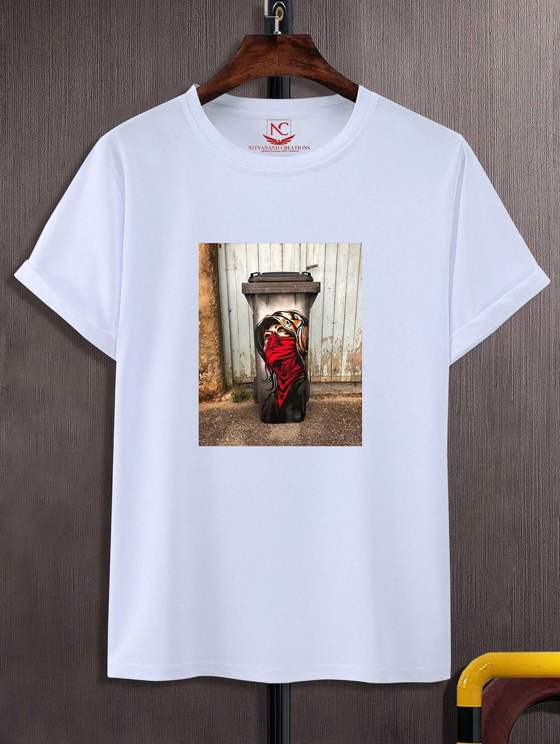 unisex white graphic printed t-shirt - 20824115 -  Zoom Image - 0