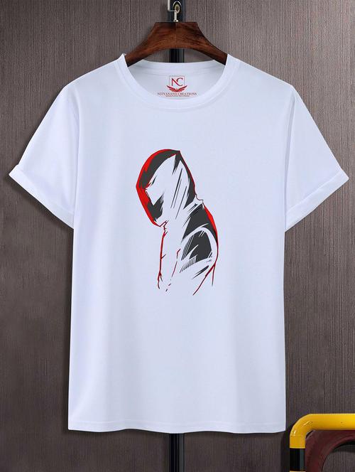 unisex white graphic printed t-shirt - 20824118 - Standard Image - 0