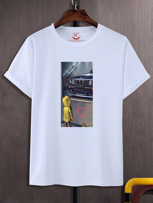 unisex white graphic printed t-shirt - 20824128 -  Standard Image - 0