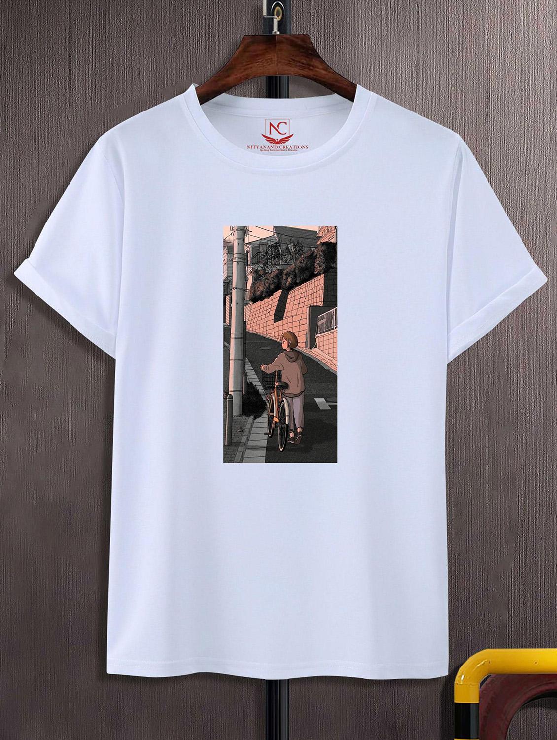 unisex white graphic printed t-shirt - 20824130 - Zoom Image - 0