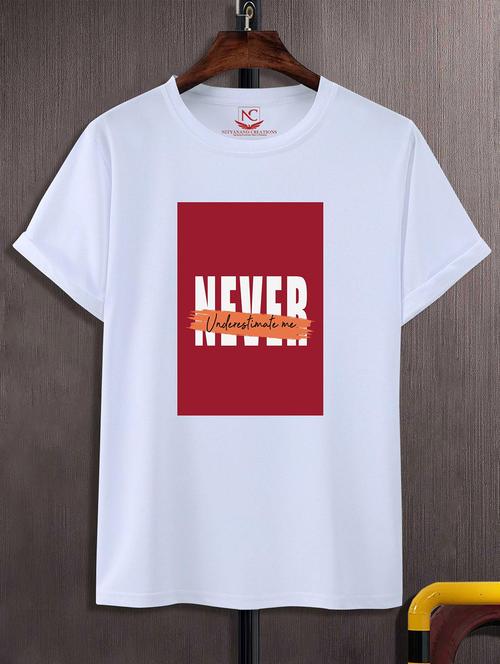 unisex white graphic printed t-shirt - 20824139 - Standard Image - 0