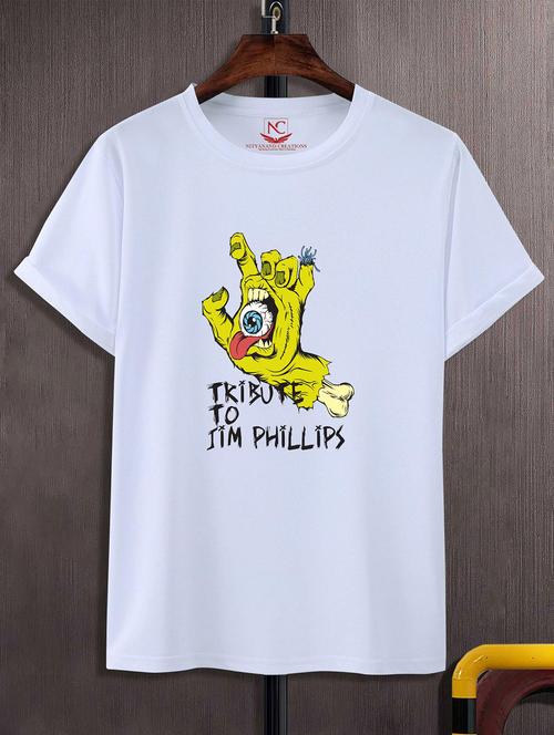 unisex white graphic printed t-shirt - 20824144 - Standard Image - 0