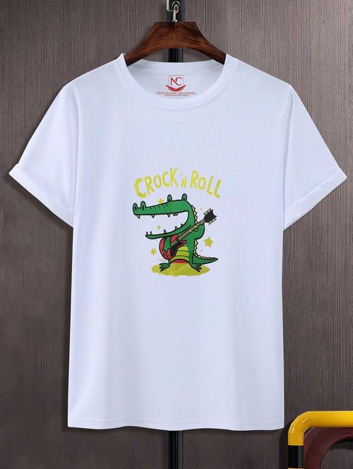 unisex white graphic printed t-shirt - 20824148 -  Standard Image - 0