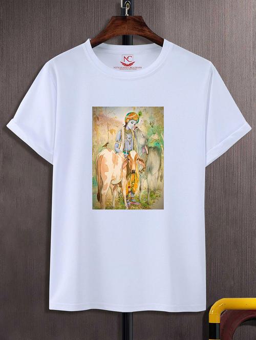 unisex white graphic printed t-shirt - 20824152 -  Standard Image - 0