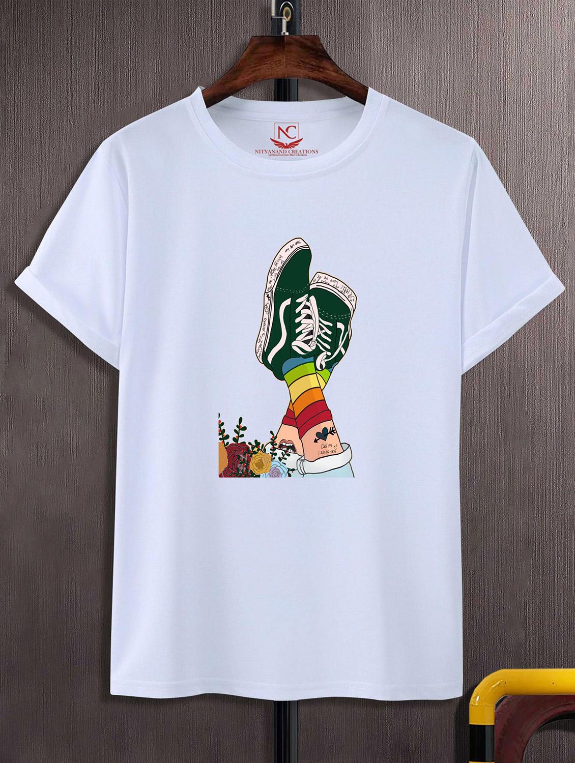 unisex white graphic printed t-shirt - 20824161 - Zoom Image - 0