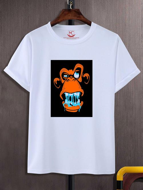 unisex white graphic printed t-shirt - 20824162 - Standard Image - 0