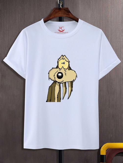 unisex white graphic printed t-shirt - 20824167 -  Standard Image - 0