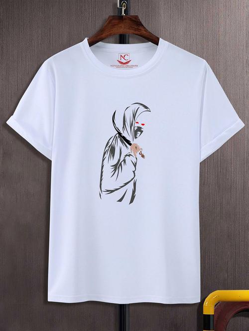 unisex white graphic printed t-shirt - 20824171 - Standard Image - 0